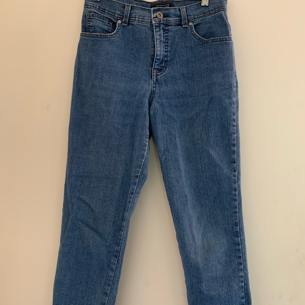 Cropped Straight Leg Jeans
